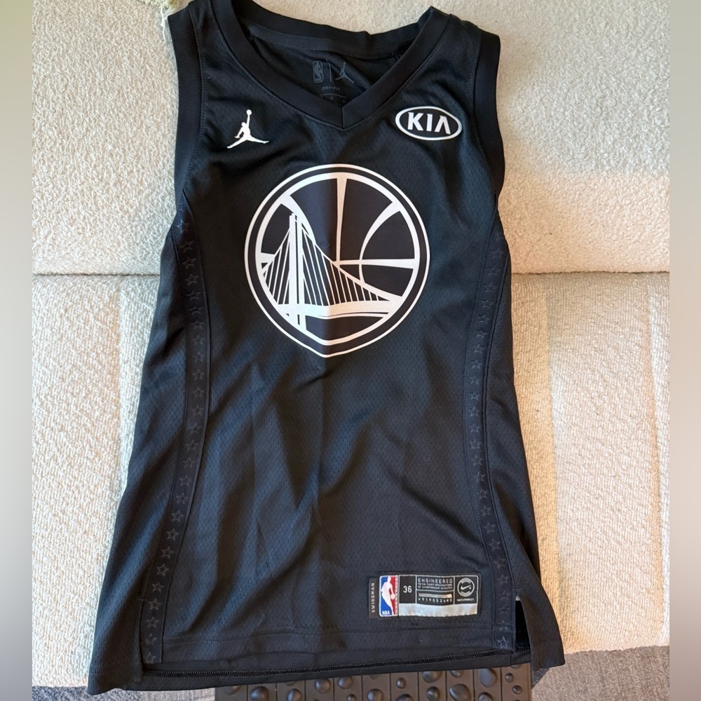 Stephen Curry’s 36 Jordan Swingman Black Golden State Warriors All Star Jersey - Picture 5 of 8